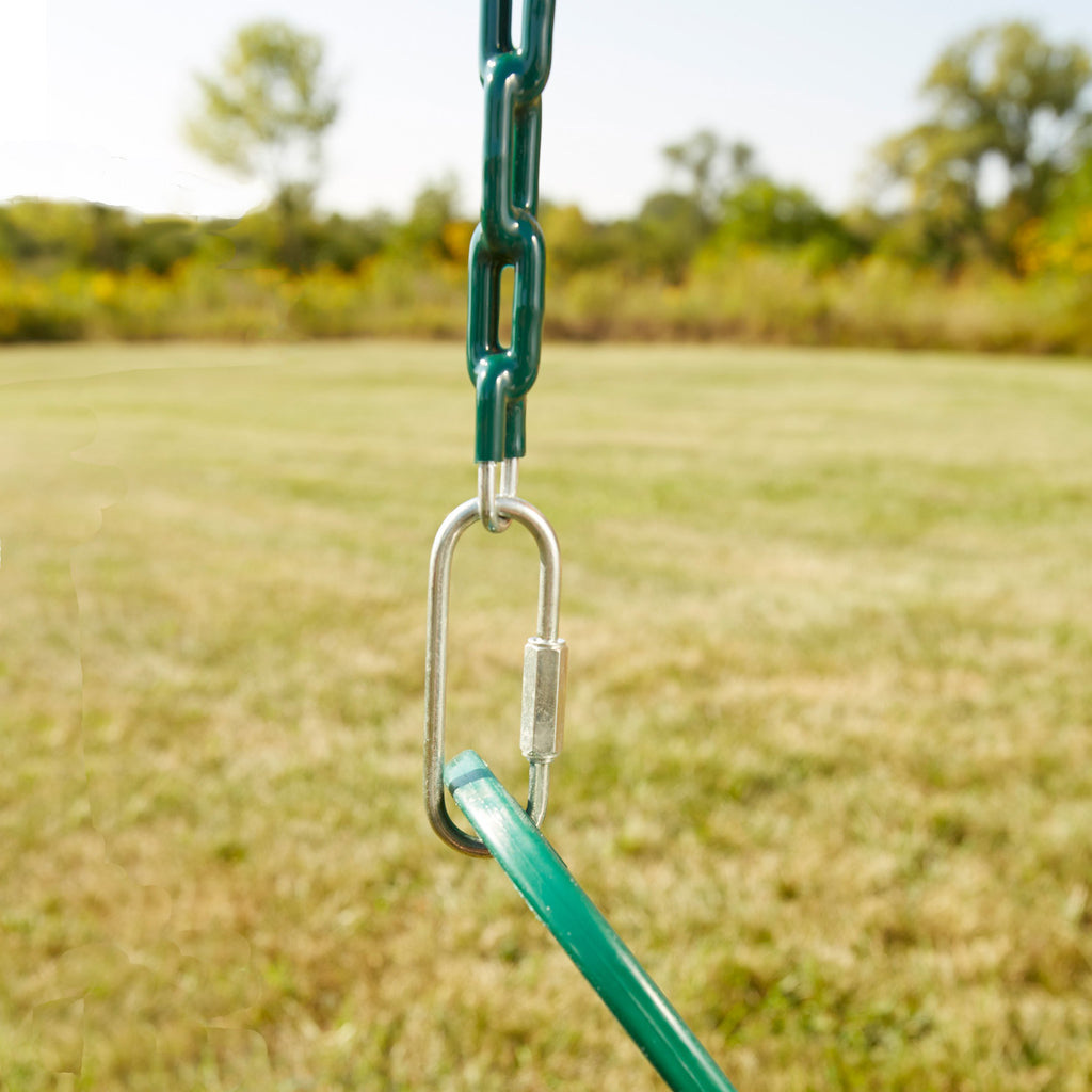 Swing-N-Slide Heavy Duty Green Swing Seat - 58'' Vinyl Coated Chain Backyard Playground Swing For Replacement Or Accessories