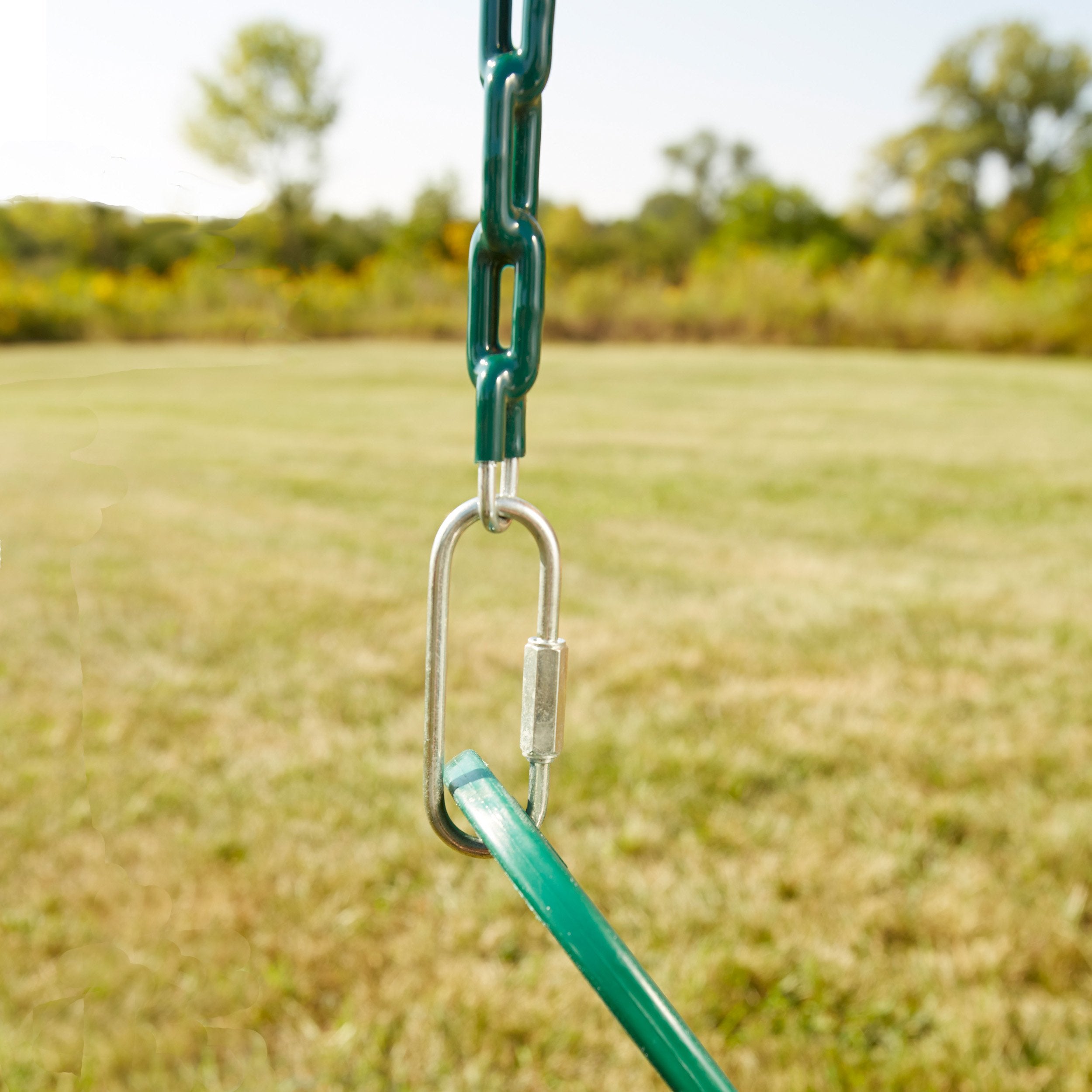 Swing-N-Slide Heavy Duty Green Swing Seat - 58'' Vinyl Coated Chain Backyard Playground Swing For Replacement Or Accessories