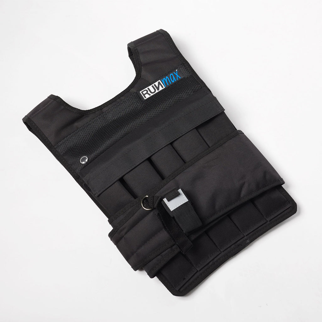 Runmax Runfast Rm40P 12Lb-140Lb Weighted Vest (With Shoulder Pads, 40Lb), Black