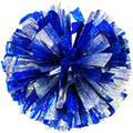 Puzine 2Pack 13 '' Cheerleading Pom Poms With New Handle For Team Spirit Sports Dance Cheering Kids Adults 100G (Holographic Blu
