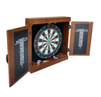 Hathaway Farmington Dartboard And Cabinet Set - Includes 18-In Dartboard, Steel-Tip Darts, Chalk Scoreboards - Perfect For Famil