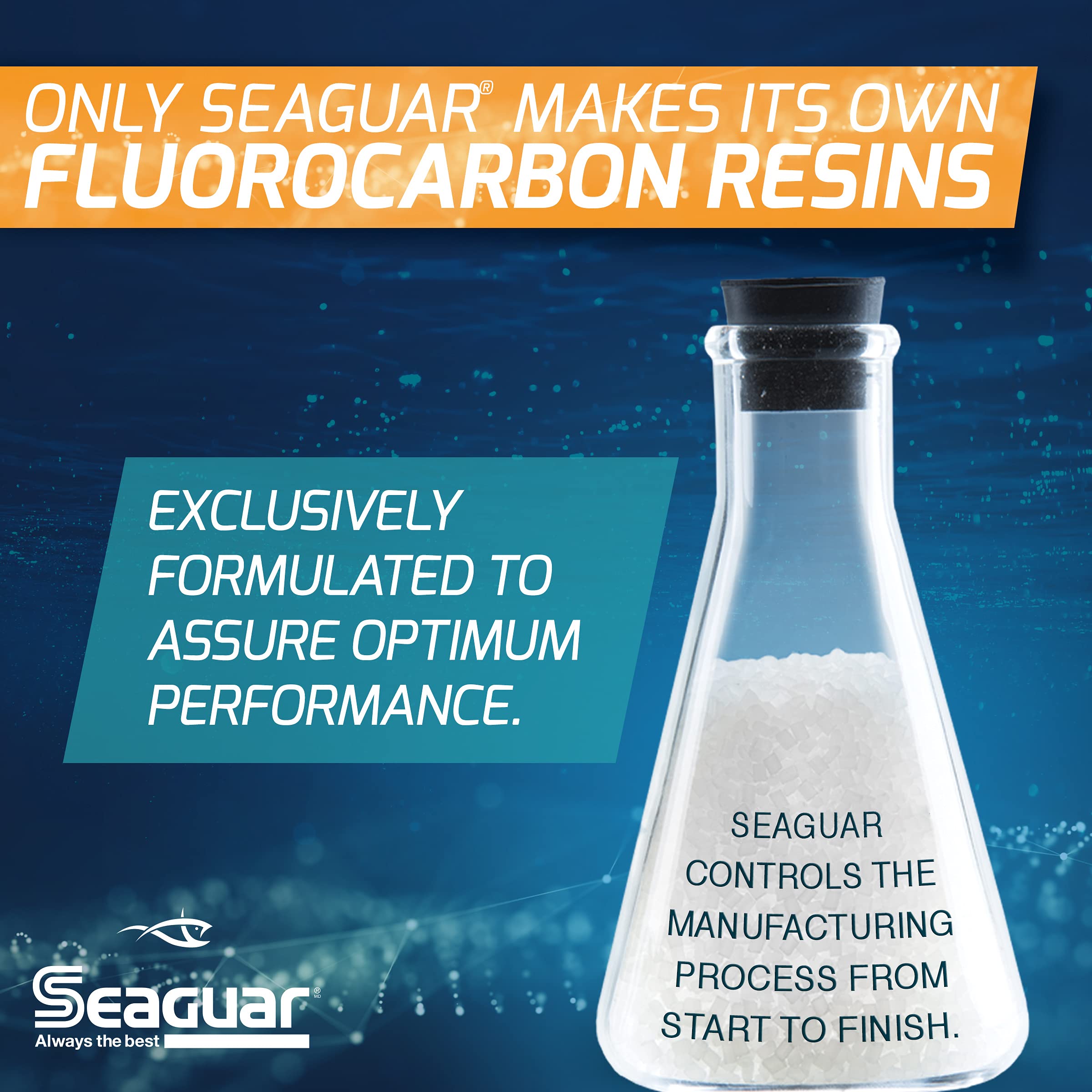 Seaguar Fluoro Premier Saltwater 100% Fluorocarbon Fishing Line Leader, 20Lbs, 25Yds Break Strength/Length, Clear - 20Fp25