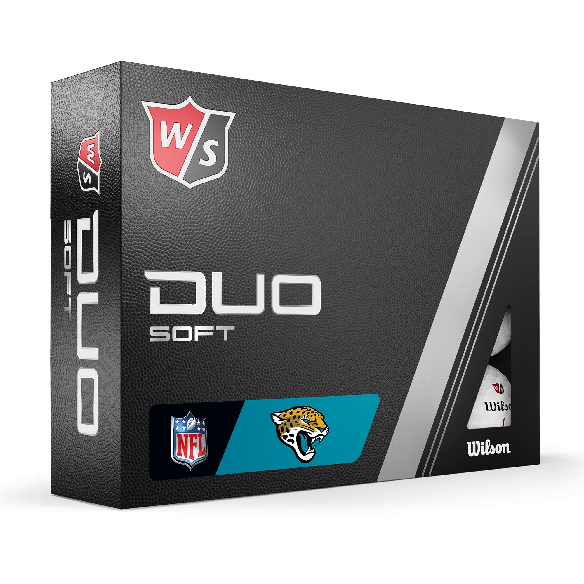 Wilson Staff 2023 Duo Soft Nfl Golf Balls - 12 Balls, White, Jacksonville Jaguars