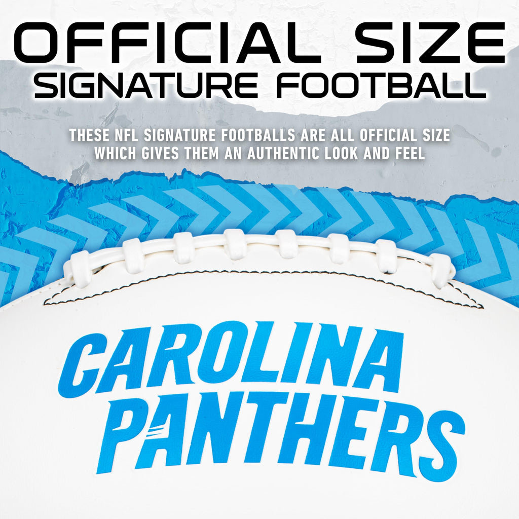 Franklin Sports Nfl Carolina Panthers Autograph Football - Official Size White Panel Souvenir Football For Autographs + Signatur