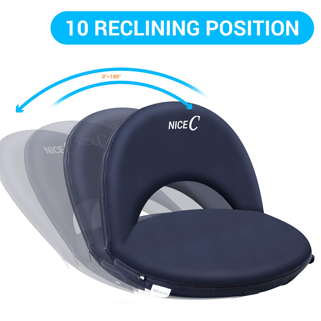 Nice C Stadium Seats, Floor Chairs, Bleacher Chairs, 10-Posisition Reclining Waterproof Cushion, Ultralight, Foldable, Extra Thi