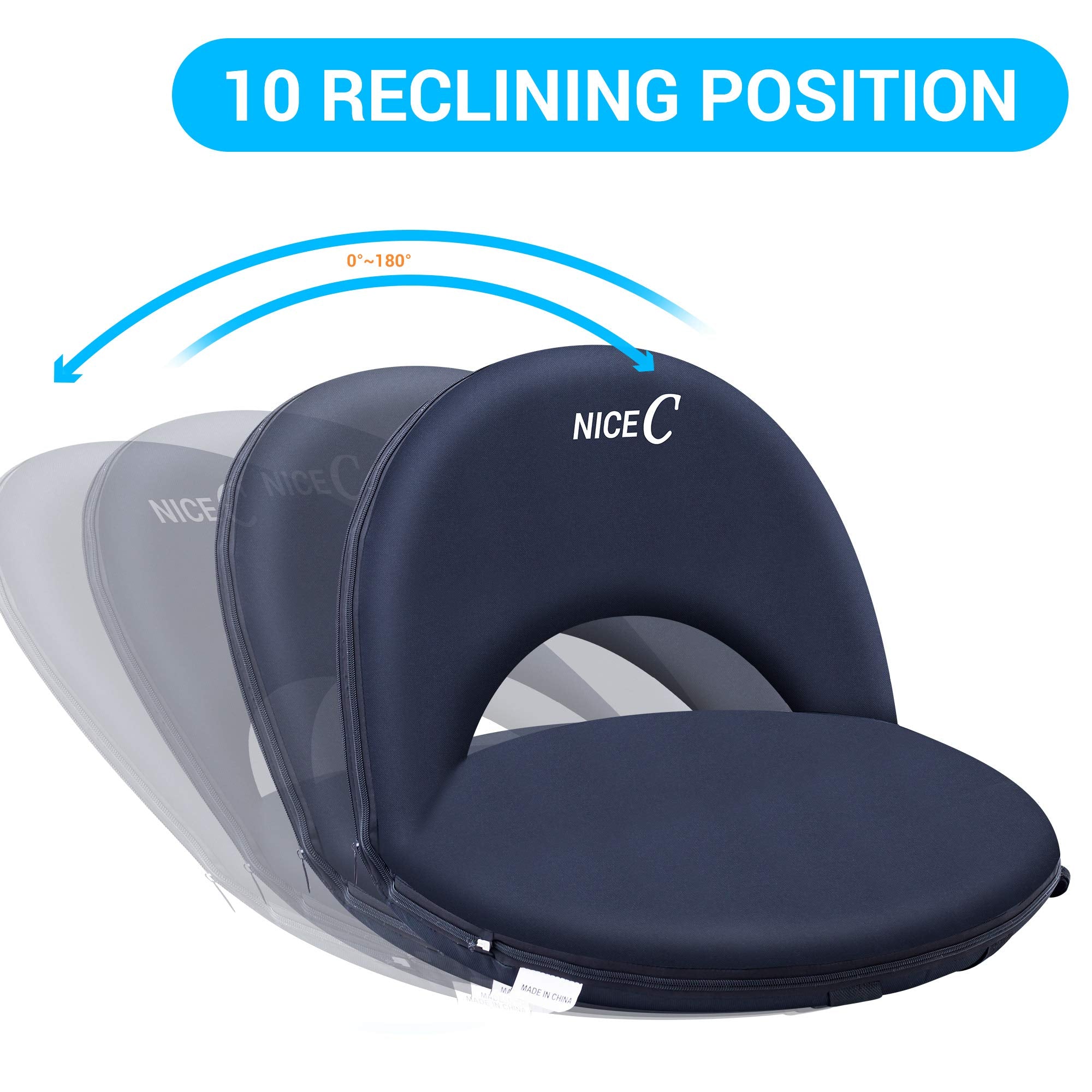 Nice C Stadium Seats, Floor Chairs, Bleacher Chairs, 10-Posisition Reclining Waterproof Cushion, Ultralight, Foldable, Extra Thi