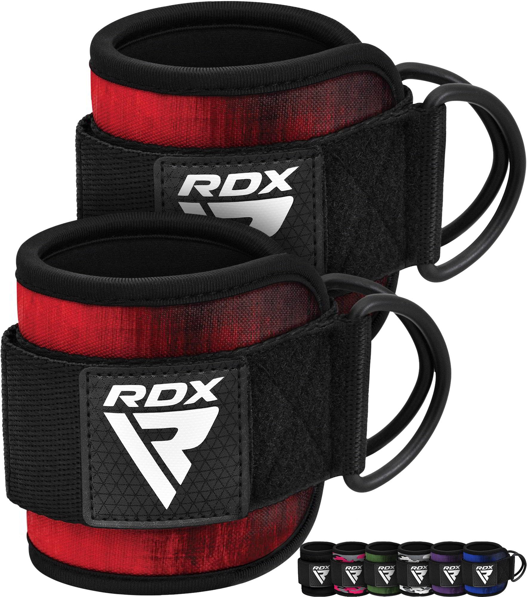 Rdx Ankle Straps For Cable Machines Resistance Bands Attachment, 7Mm Neoprene Padded 10   X4   , Gym Wrist Cuff Women Men Home F