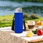 Aupet Water Bottle Sling Carrier,Insulated Water Bottle Holder Bag Case Pouch For Boys Girls 500Ml Adjustable Shoulder Strap, Gr