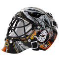 Franklin Sports Anaheim Ducks Nhl Team Logo Mini Hockey Goalie Mask With Case - Collectible Goalie Mask With Official Nhl Logos