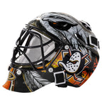 Franklin Sports Anaheim Ducks Nhl Team Logo Mini Hockey Goalie Mask With Case - Collectible Goalie Mask With Official Nhl Logos
