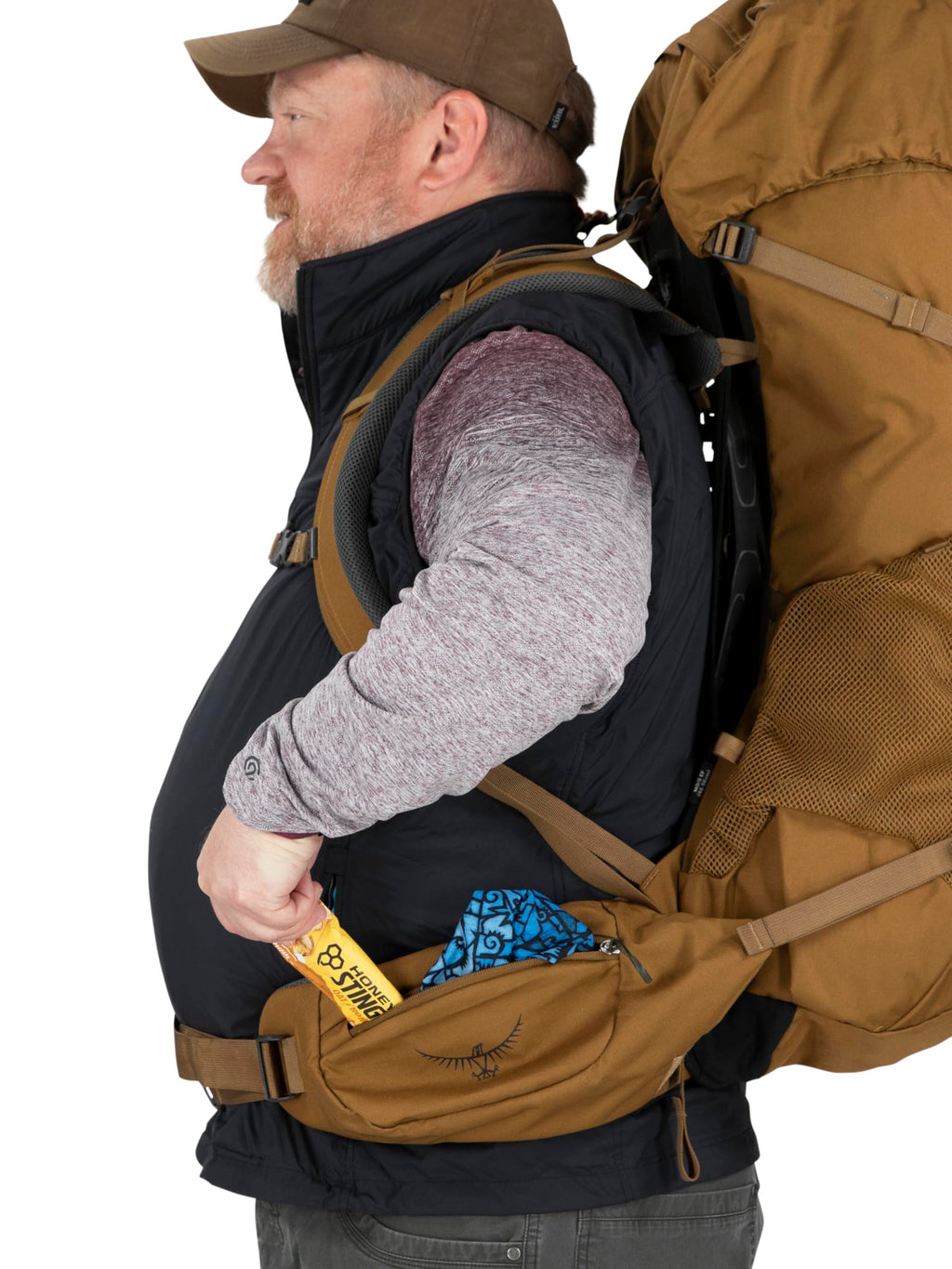Osprey Rook 65L Mens Backpacking Backpack, Dark Charcoal/Silver Lining, Extended Fit