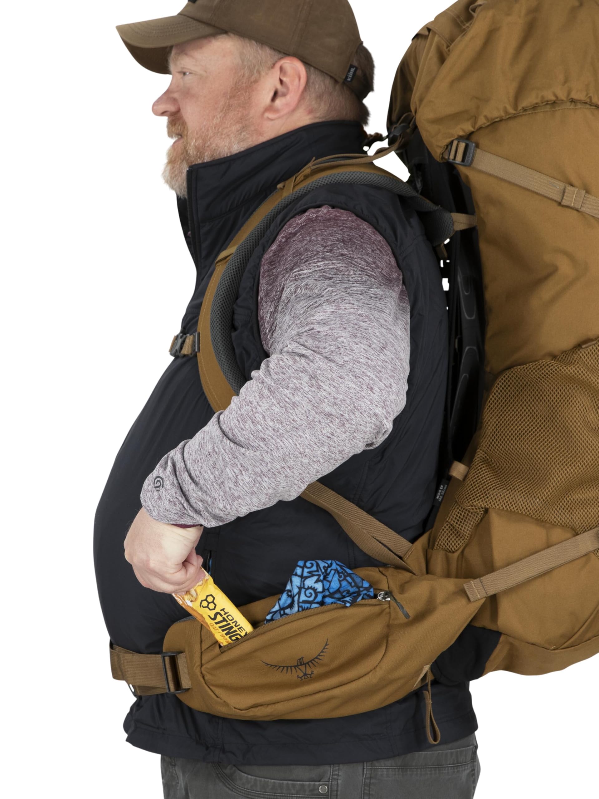 Osprey Rook 65L Mens Backpacking Backpack, Dark Charcoal/Silver Lining, Extended Fit