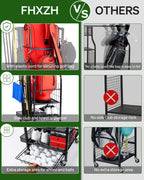 Fhxzh Golf Bag Storage Rack For Garage, Organizer Stand For Golf Accessories And Equipment, Golf Club, Shed, Basement