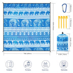 Aisparky Beach Blanket Waterproof Sandproof, Oversized Large Beach Mat 79 X 83/120X108 For 1-8 Adults, Quick Drying&Compact&Ligh