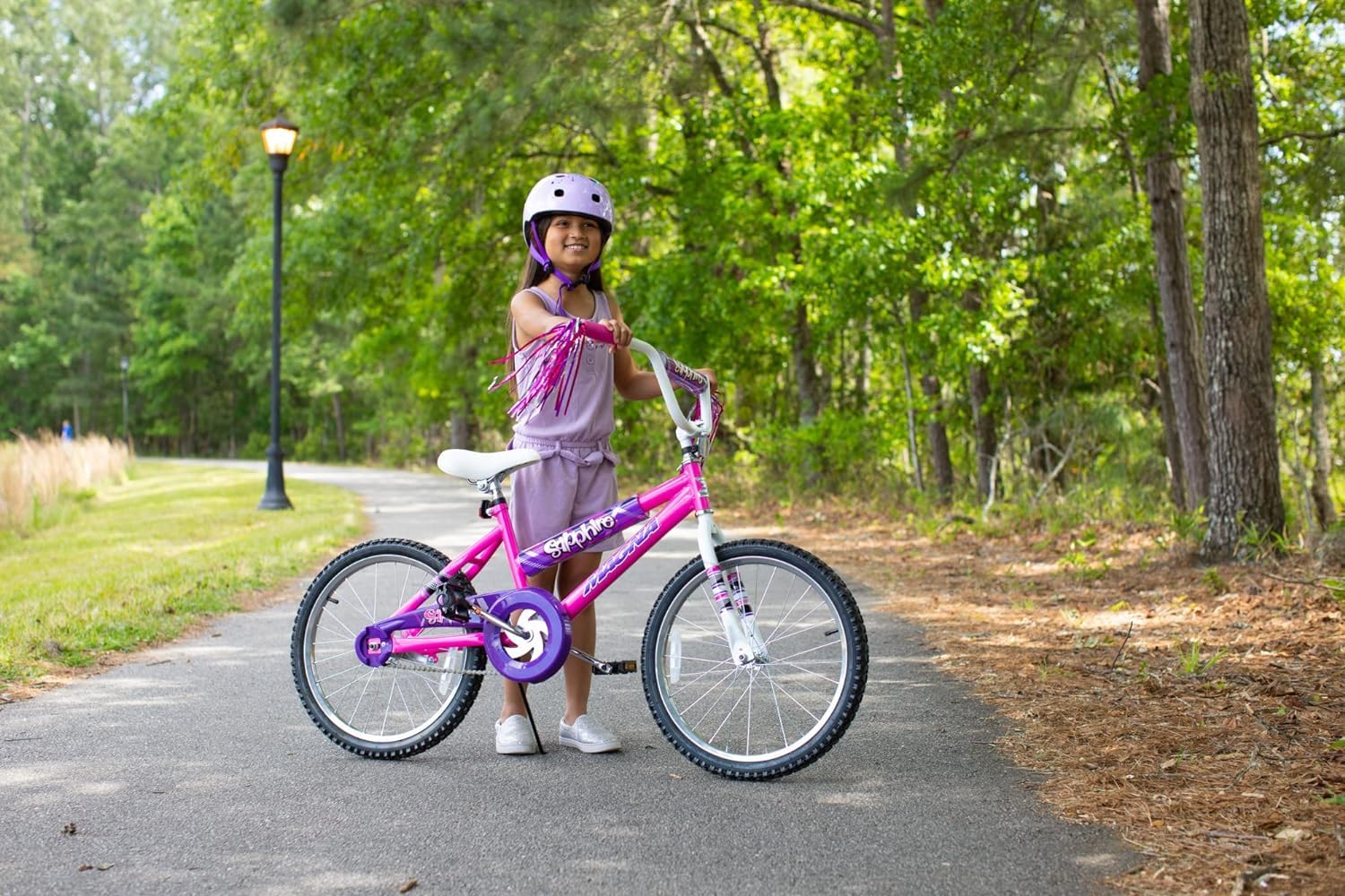Dynacraft Magna Sapphire 20'' Bike - Sturdy Steel Frame, Front And Rear Hand Brakes, Adjustable Seat, Kickstand - Ideal For Ages
