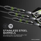 Accudart Steel Tip Dart Set 3.0 - Gunmetal Finish Steel Barrel - Hybrid Grip - Polycarbonate Shafts - Standard Shape Flights - D