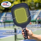 Gosports Gs1 Pickleball Paddles Set Of 2 With 2 Pickleballs - Usapa Approved Fiberglass Pickleball Paddles, Black