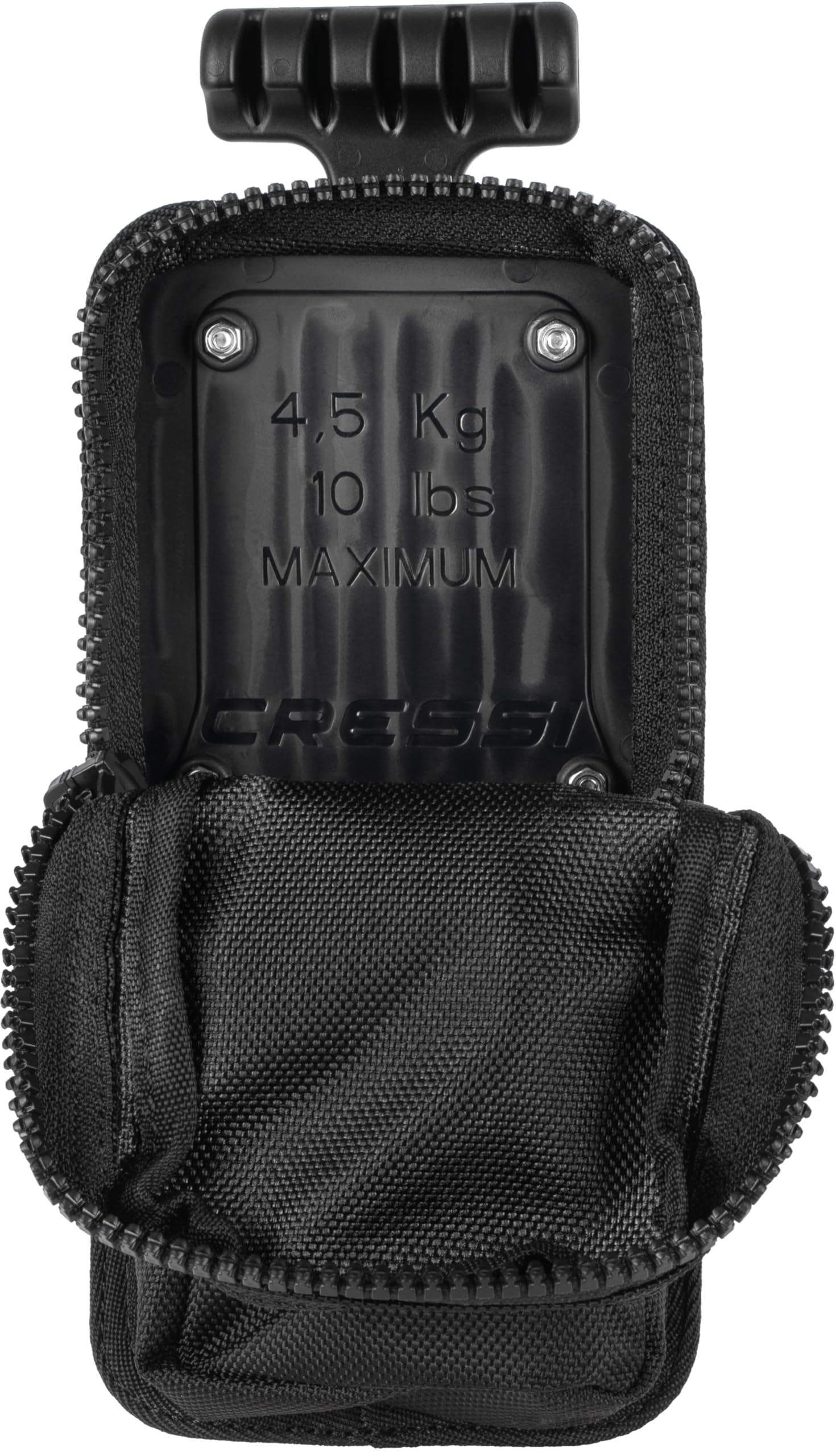Cressi Flat Lock Aid System Weight Pocket 10 Lb, Black, Flat Lock Aid System Weight Pocket 10 Lb