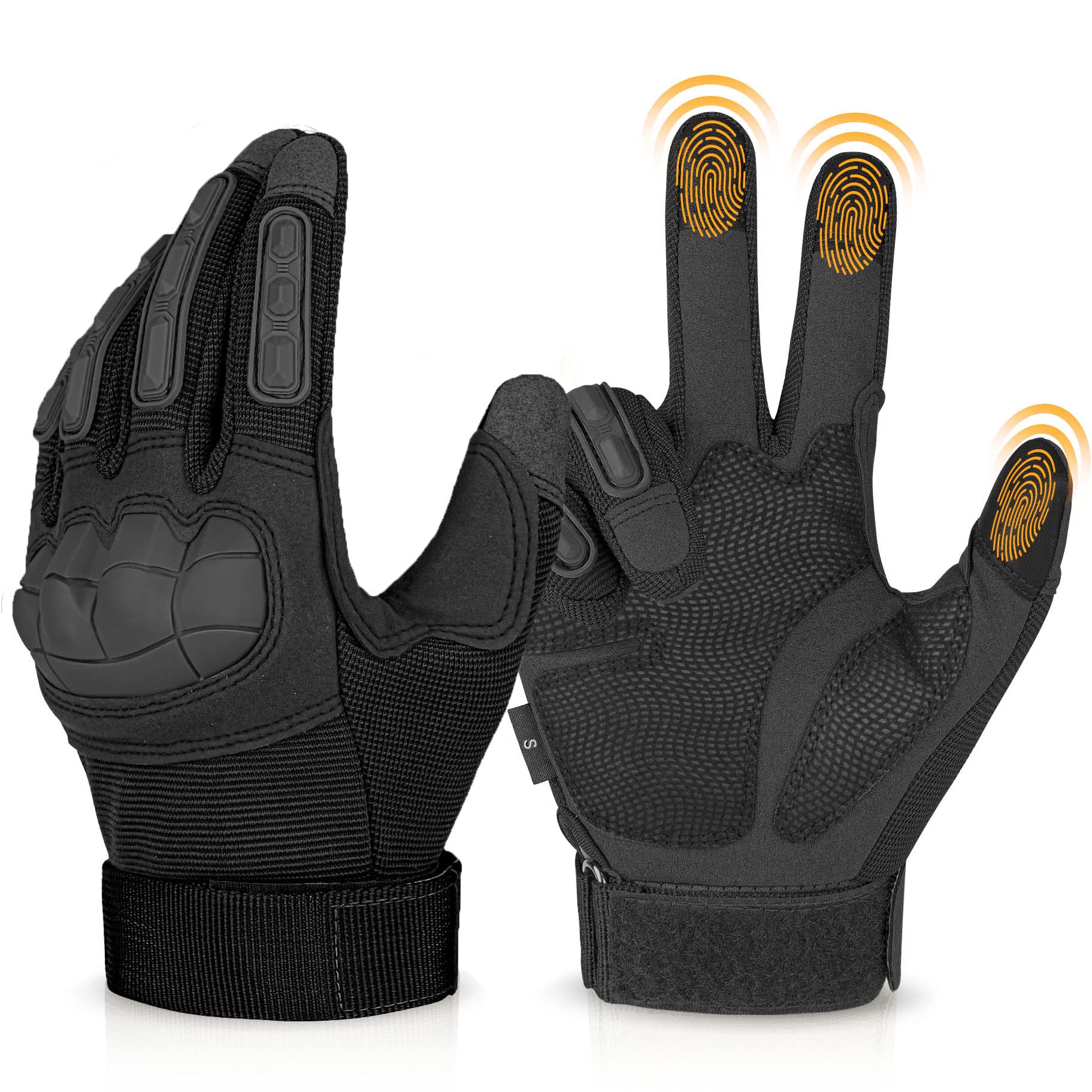 KUMGIM Outdoor Touchscreen Gloves for Work Motorcycle Climbing Hiking Black