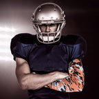Stromguard Compression Sports Arm Sleeve Digital Camo Baseball Football Basketball - (One Arm Sleeve) (Youth Large, #4 - Orange-