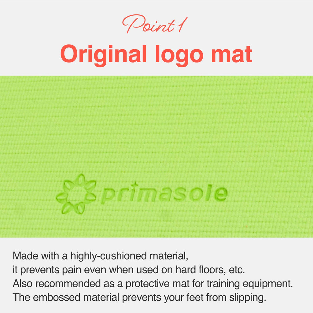 Primasole Yoga Mat With Carry Strap For Yoga Pilates Fitness And Floor Workout At Home And Gym 1/4 Thick (Lime Green Color) Pss9