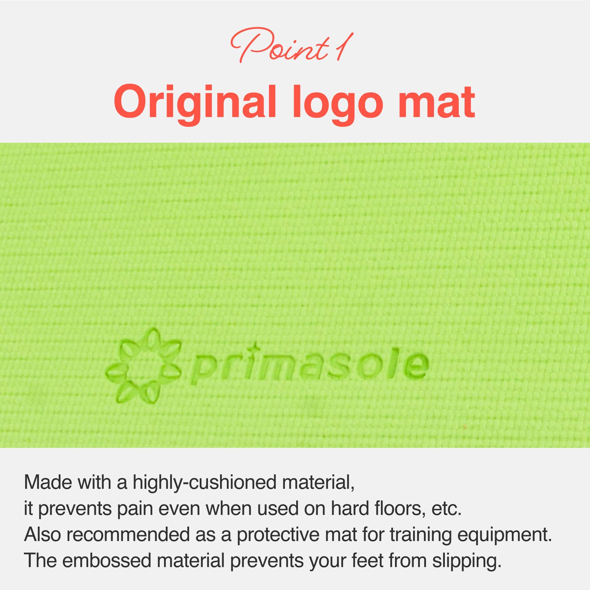 Primasole Yoga Mat With Carry Strap For Yoga Pilates Fitness And Floor Workout At Home And Gym 1/3 Thick (Lime Green Color) Pss9