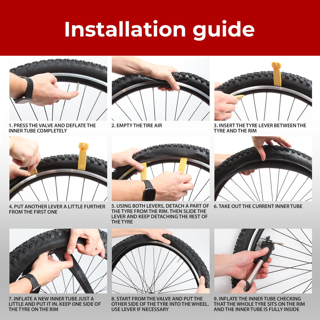 Fincci Bike Inner Tube 700X35C / 32C / 38C - Schrader Valve Inner Tubes 48Mm For Cycle Bicycle Bike Tire - Pack Of 2