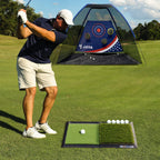 Jaya Golf Hitting Mat With Ball Tray, Heavy Rubber Base, Fairway & Rough Turf Golf Training Mat, Golf Tees And Rubber Tee Holder