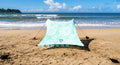 Neso Tents Beach Tent with Sand Anchor, Portable Canopy Sunshade - 7' x 7' - Patented Reinforced Corners (Mint Tie Dye)