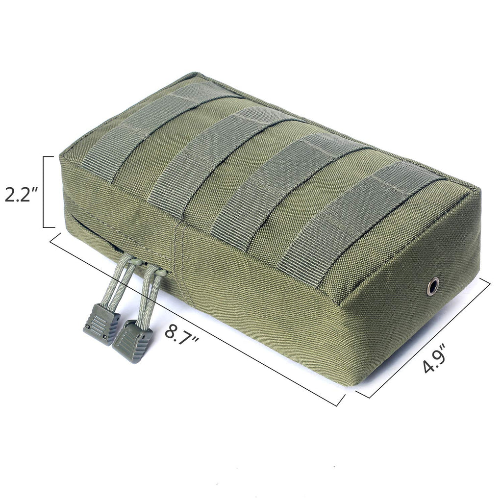 Tacticool 2 Pack Molle Pouches - Tactical Compact Water-Resistant Edc Pouch (2 Pack-Army Green)