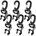 Weewooday 6 Scuba Dive Hose Holder Clip Accessories Diving Gear Holder Double Bcd Hose Clip with Snap Hook Buckle for Snorkeling