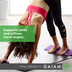 Gaiam Yoga Block Wedge - Lightweight Eva Foam - Yoga Wedge For Wrist And Lower Back Support - Slant Board For Comfortable Yoga P