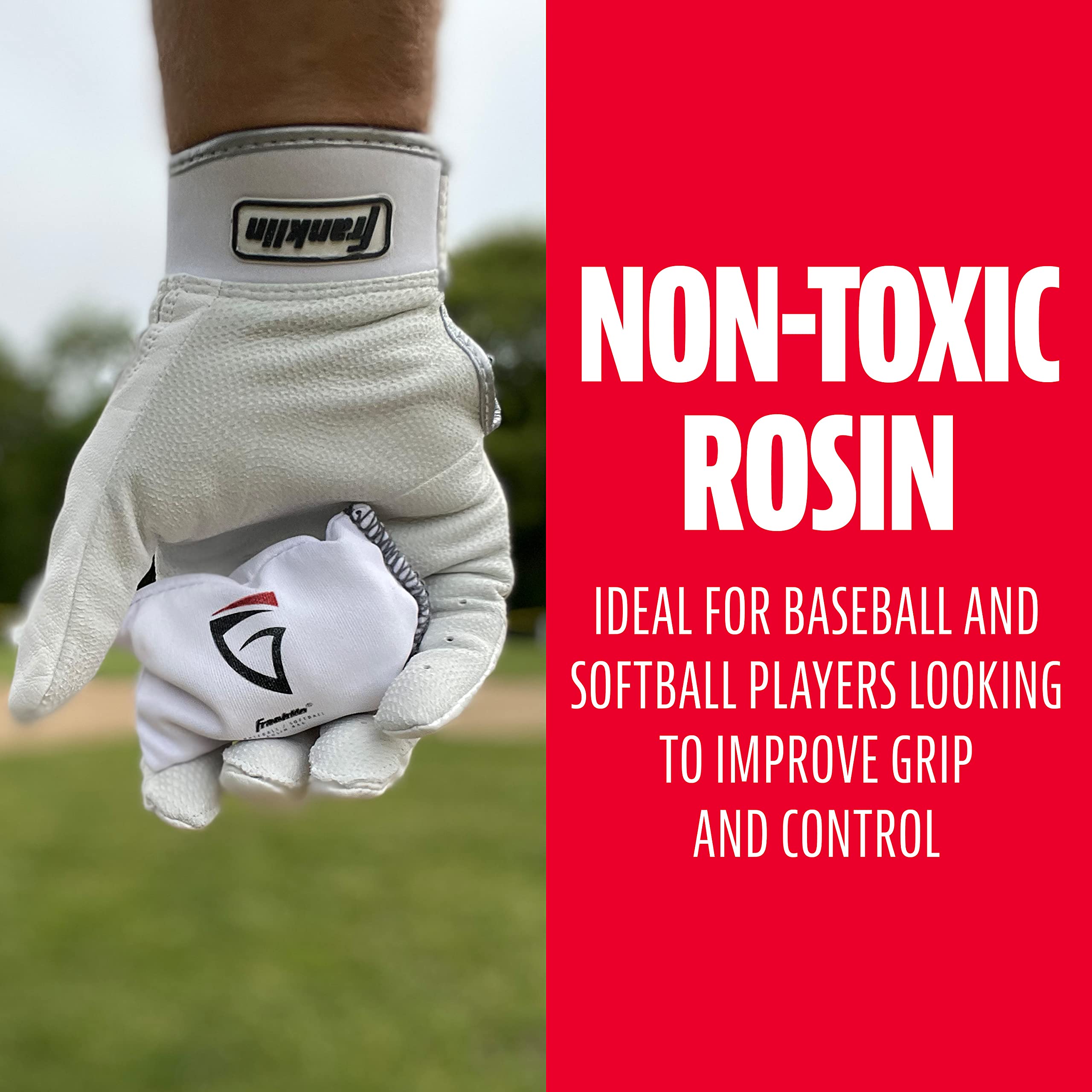 Franklin Sports Mlb Gator Grip Rosin Bag - Multi Sport + Baseball + Softball - Absorbs Moisture White