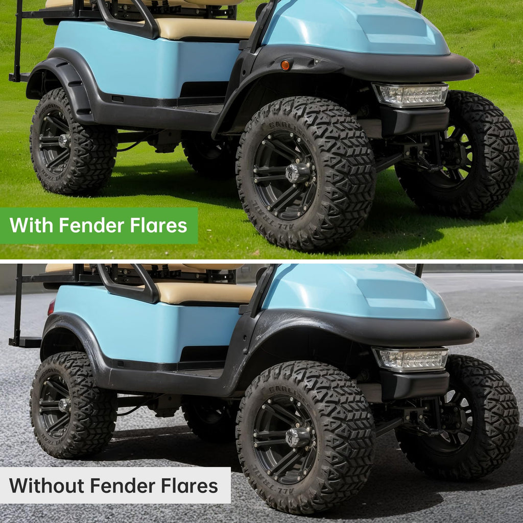 10L0L Golf Cart Standard Fender Flares Front And Rear For Club Car Precedent Golf Carts With Metal Hardware (Set Of 4)