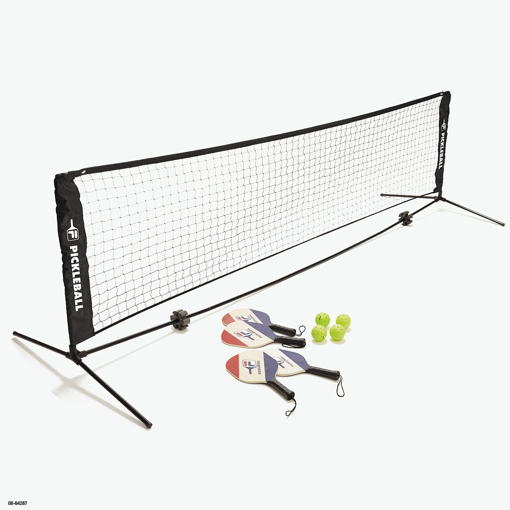 Fila Accessories Pickleball Net Set - Includes Pickleball Paddles Set Of 4 With Regulation Size 4 Outdoor Balls & 10Ft All Weath