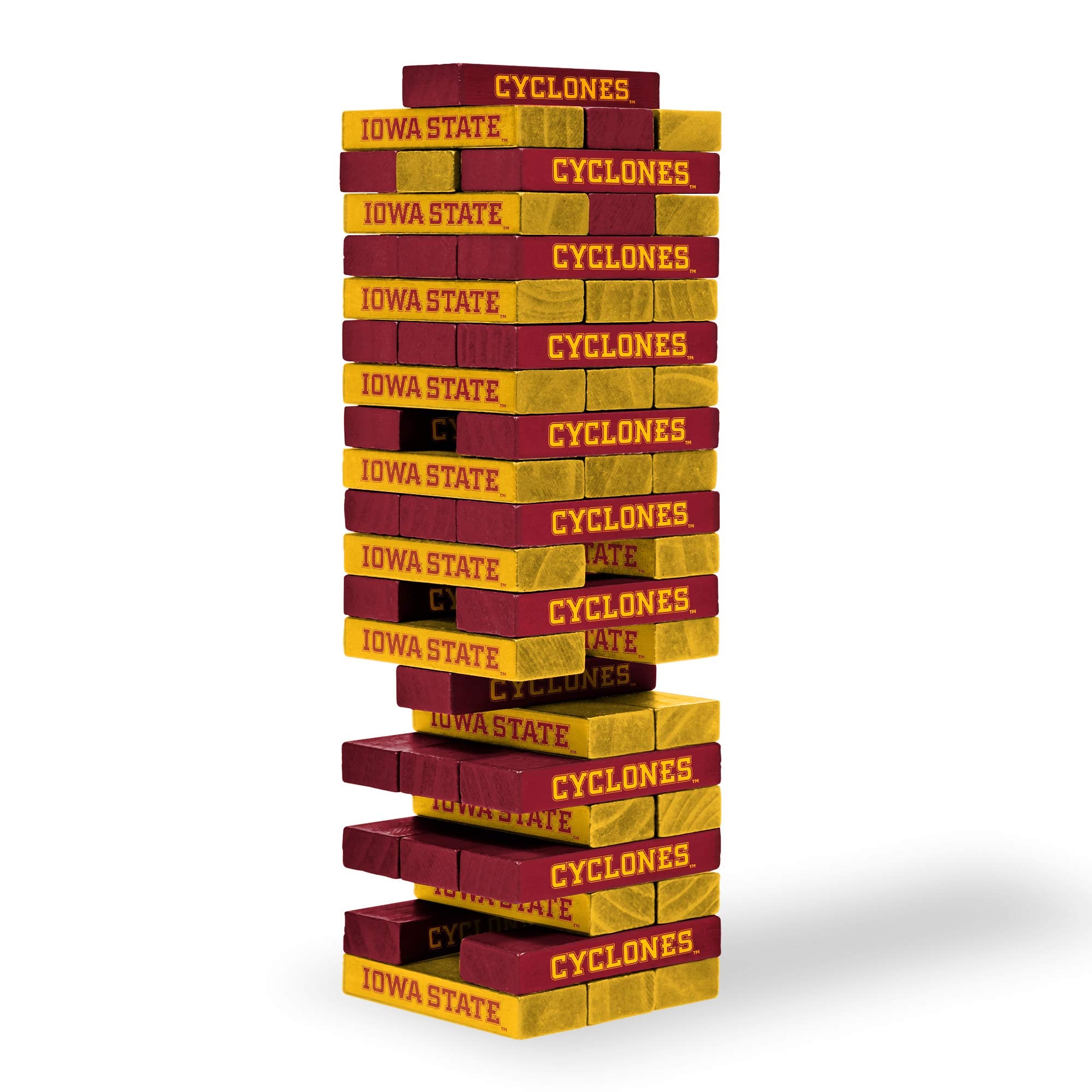 Wild Sports NCAA Iowa State Cyclones Table Top Stackers 3 x 1 x .5, Team Color