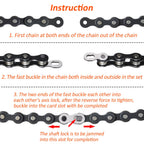 Hotop 8 Pairs Bicycle Missing Link For 6, 7, 8, 9, 10 Speed Chain, Silver, Reusable (9 Speed)