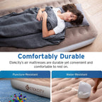 Etekcity Air Mattress Upgraded Twin Size Camping Air Bed Blow Up Bed Inflatable Mattress Raised Airbed With Rechargeable Pump Fo