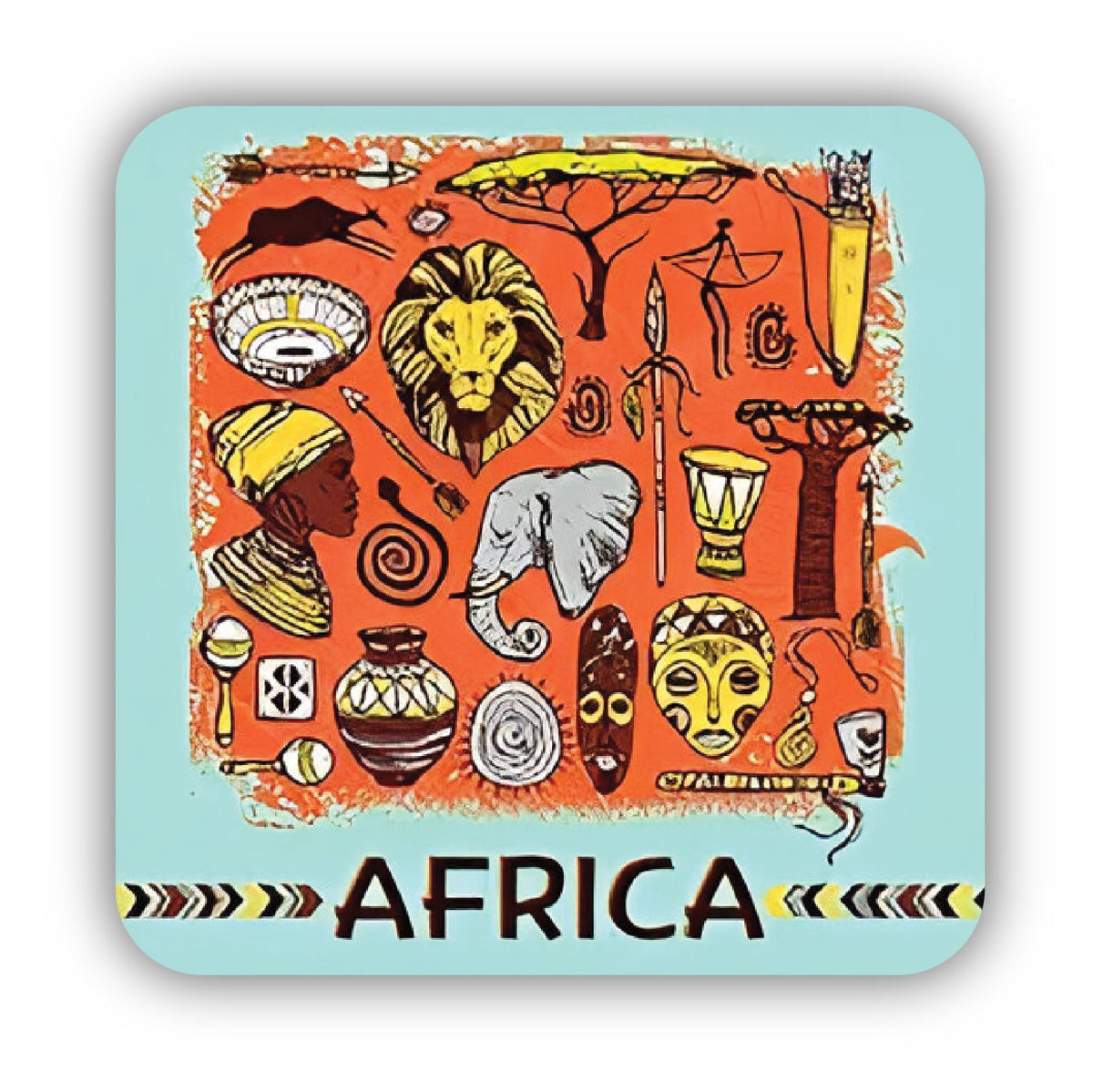 ISEE 360 Culture of Africa Fridge Magnet Decors for Kitchen Door/Home/Refrigerator/Office/Door | Wooden Souvenir Gift (L X H 3 X