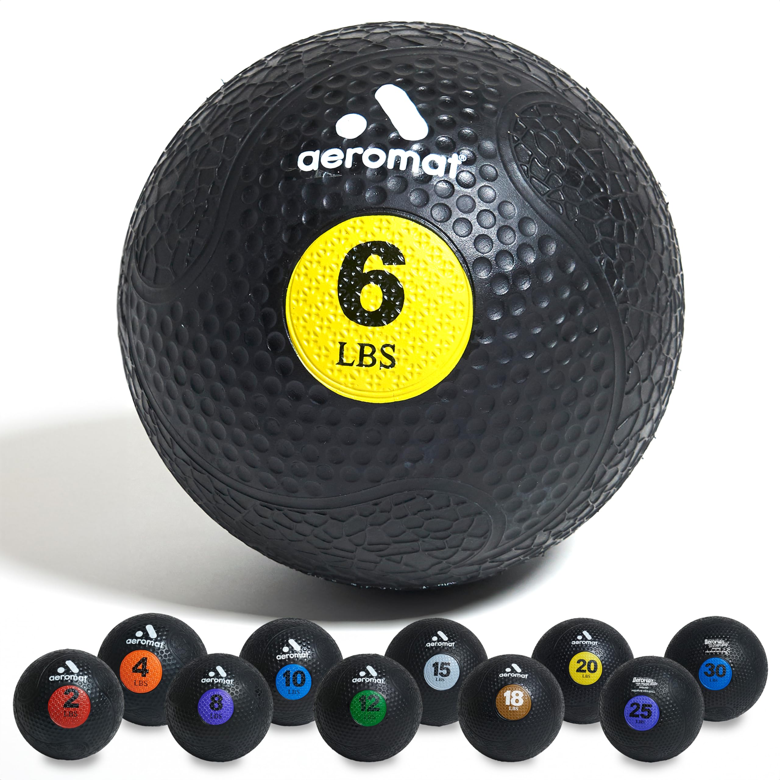 Aeromat Extreme Elite 6 Lb Medicine Balls For Exercise - 9'' Diameter Workout Ball, Weighted Balls For Exercise, Weight Ball, Wa