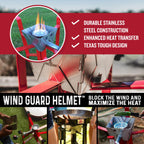 Firedisc Wind Helmet Stainless Steel Wind Protection Cover Tcgwh4L, Wind Screen For Camp Stoves Designed For Firedisc Cookers, C