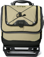 Arctic Zone Titan Deep Freeze 60 (50+10) Can Collapsible Rolling Cooler With Wheels And All-Terrain Cart, Moss