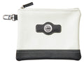Clip Wipes Golf Pouch Custom Logo  Personalized Logo Zipper Golf Accessories Pouch (White)