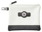Clip Wipes Golf Pouch Custom Logo  Personalized Logo Zipper Golf Accessories Pouch (White)