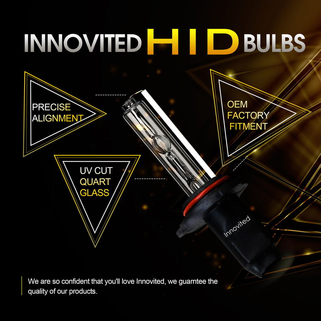 Innovited Hid Xenon 9012 12000K Replacement Bulbs (1 Pair) Brillant Blue