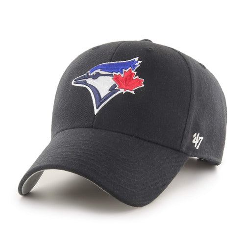 '47 Men'S Toronto Blue Jays Black Mvp Adjustable Hat - One Size