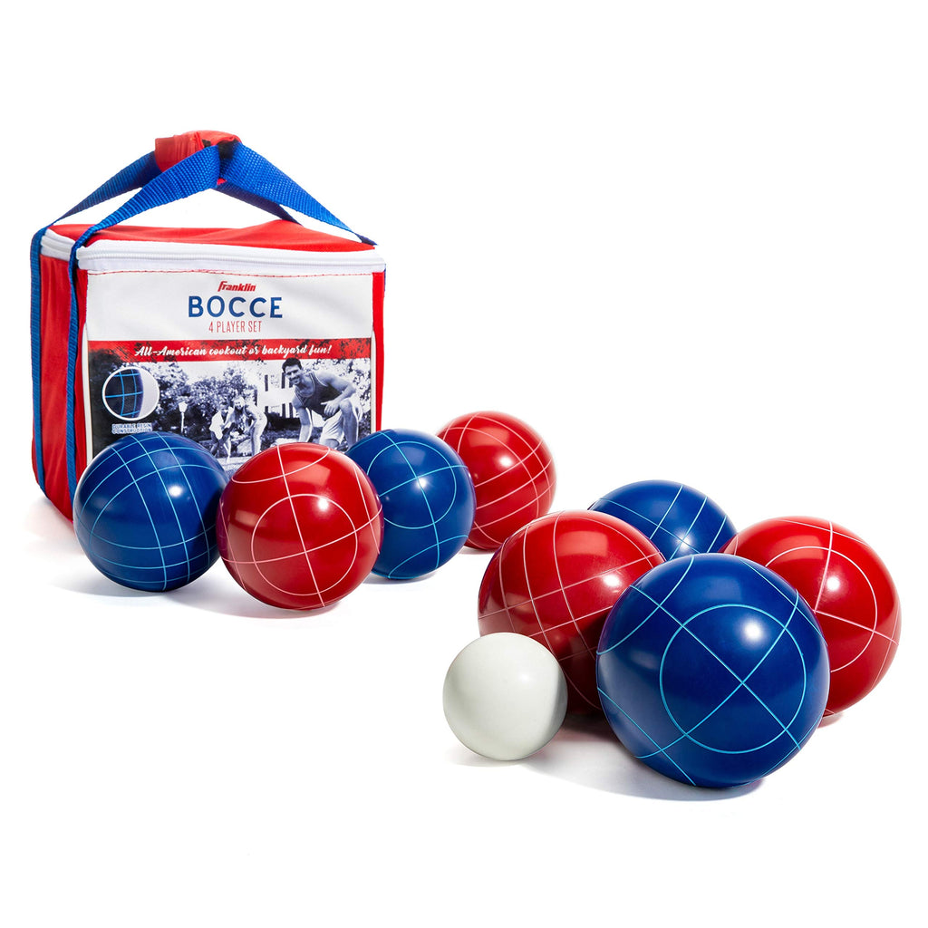 Franklin Sports Bocce Ball Set - 8 All Weather 90Mm Bocce Balls, 1 Pallino And Carrying Case - Beach, Backyard Lawn Or Outdoor P