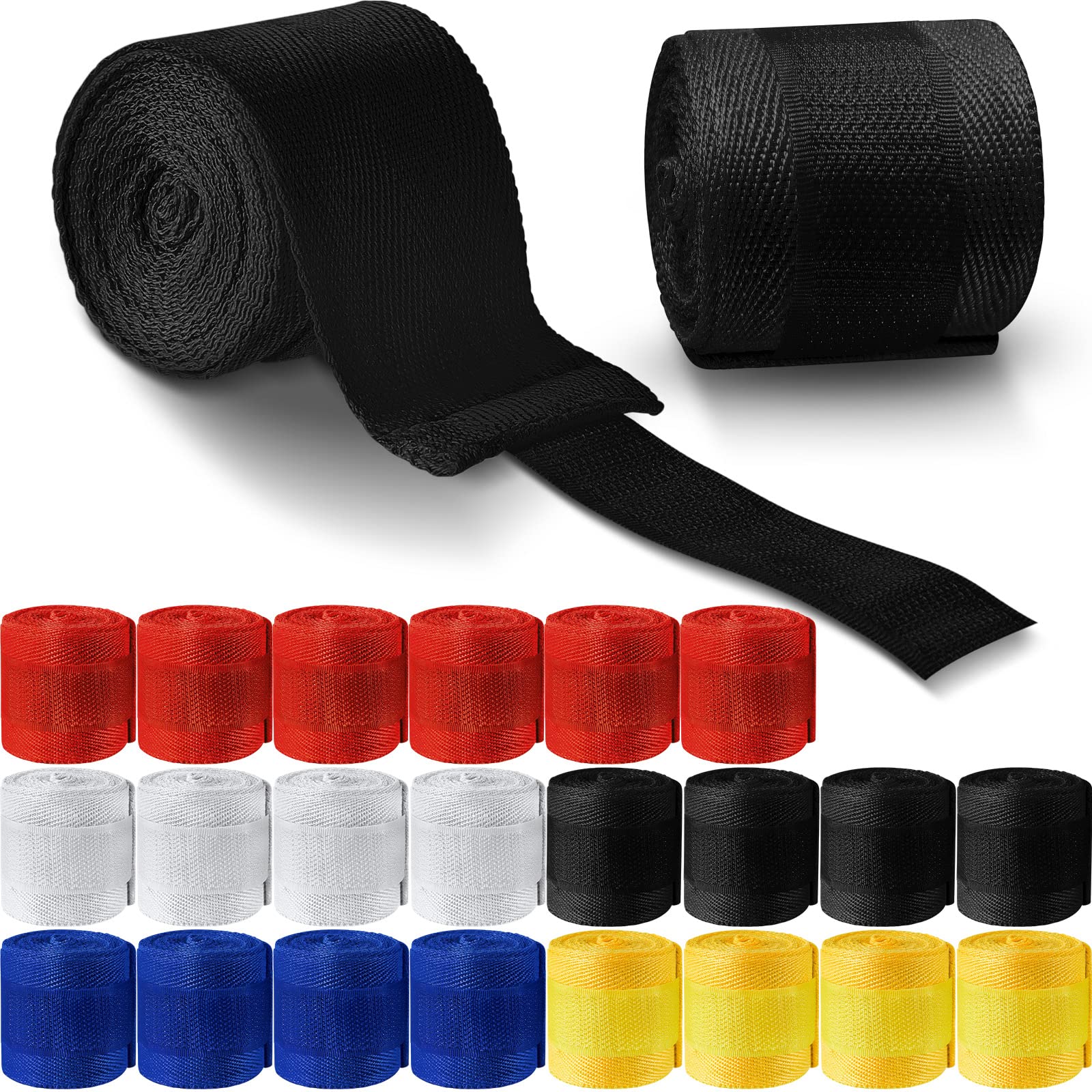 Junkin 12 Pairs 2.5 Meter Boxing Hand Wraps Sports Hand Wraps For Mma Boxing Stretch Mexican Style Hand Wraps For Men Women Mart