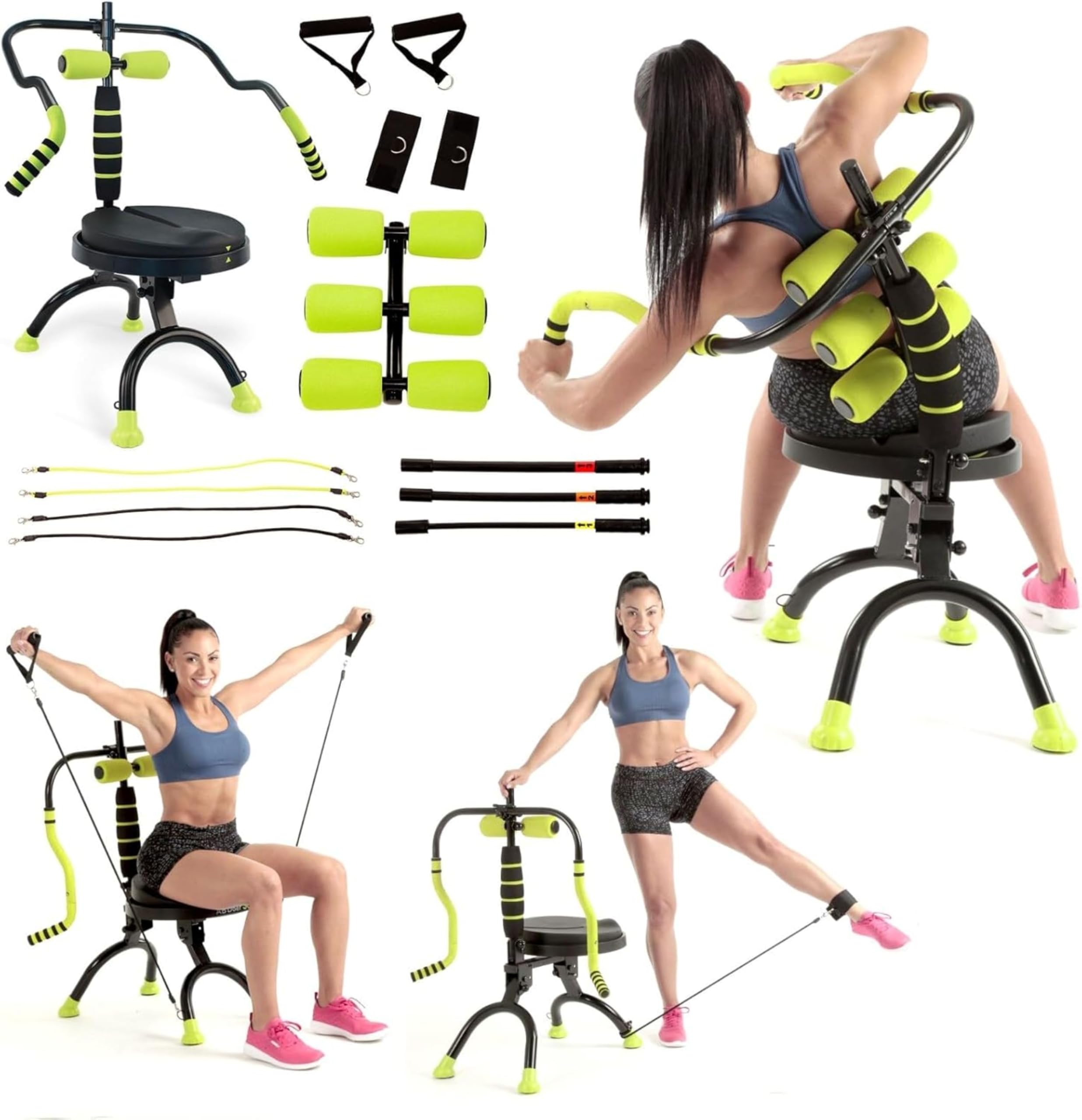 Ab Doer 360 Pro Kit Home Gym - Abs, Muscle And Aerobic Workout To Burn Calories And Work Muscles Simultaneously, Compact Foldabl