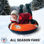Bigmouth Denver Broncos Nfl Fan Gear Outdoor Toys, Officially Licensed - Inflatble Snow Tube With Handles